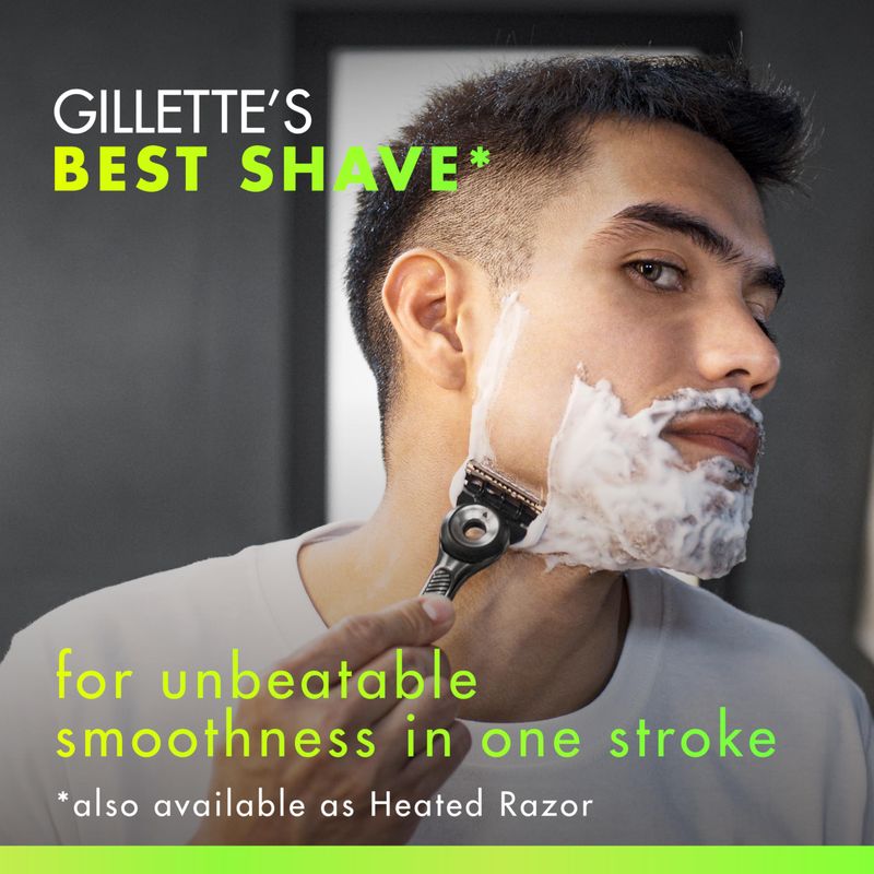 Gillette Labs with Exfoliating Bar by Men's Razor Set, 1 Shower Hook, Handle, 2 Blade Refills, Silver and Black, Razors for Men, Mens