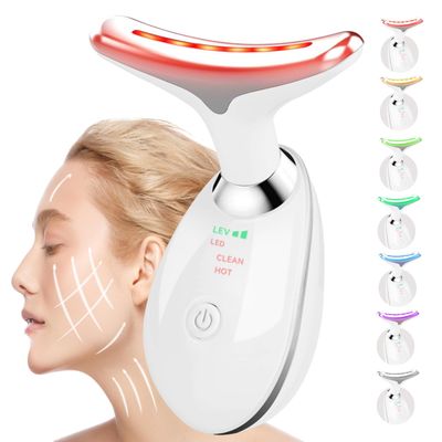 Face and Neck Massager TI, 7 CIr Facial Massager for Face and Neck, Face cuIpting Tool for Sin Care