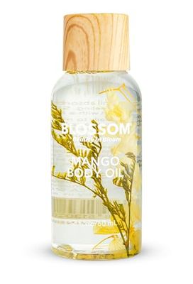Blossom Dry Body Oil, Scented Body Oils for Women Moisturizing and Hydrating Skincare, Dry Oil for Body Infused with Real Flowers, 2 fl. oz/60ml, Yellow, Mango