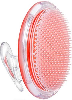 Dylonic Exfoliating Brush for Ingrown Hair and Razor Bump Prevention - Gentle Pre-Shave Exfoliator for Silky Smooth Skin on Face, Legs, Bikini Line - Ideal for Men and Women - Orange, 4x3-Inch