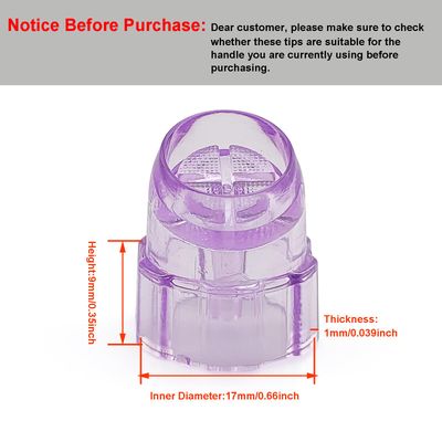 Elitzia Plastic Hydro Dermabrasion Microderma Heads Hydra Facial Aqua Peel Tips Water Peeling Caps Facial Care Skin Cleaning Tool Beauty Machine Replacement Spare Parts 8pcs Per Set Lilac