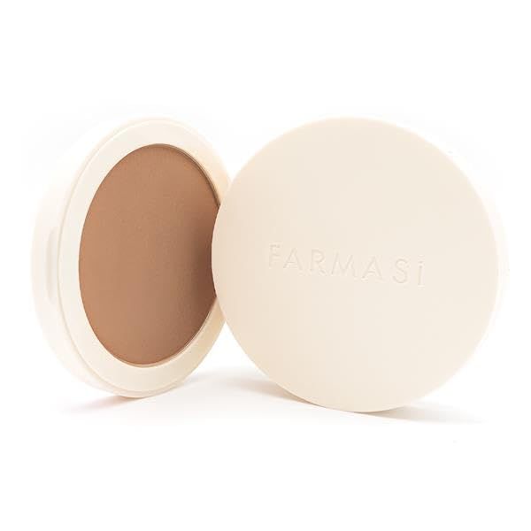 FARMASi Powder Bronzer Blush Skin Makeup, Highly Pigmented, Cushiony Formula with Nourishing Vegetable Squalene and Smooth-Satin Finish, Refreshing Moisture Boost 0.4 Fl Oz /12g -04 Santorini