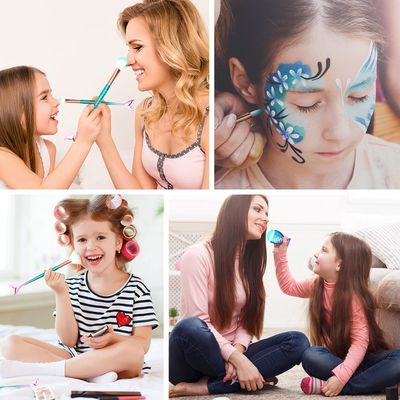 11PCS Makeup Brushes Set with Colorful Fish Tail Handle, Foundation Eyebrow Eyeliner Blush Cosmetic Concealer Brushes Christmas Gifts Stocking Stuffers for Girls Accessories Stuff Cute Makeup Brushes