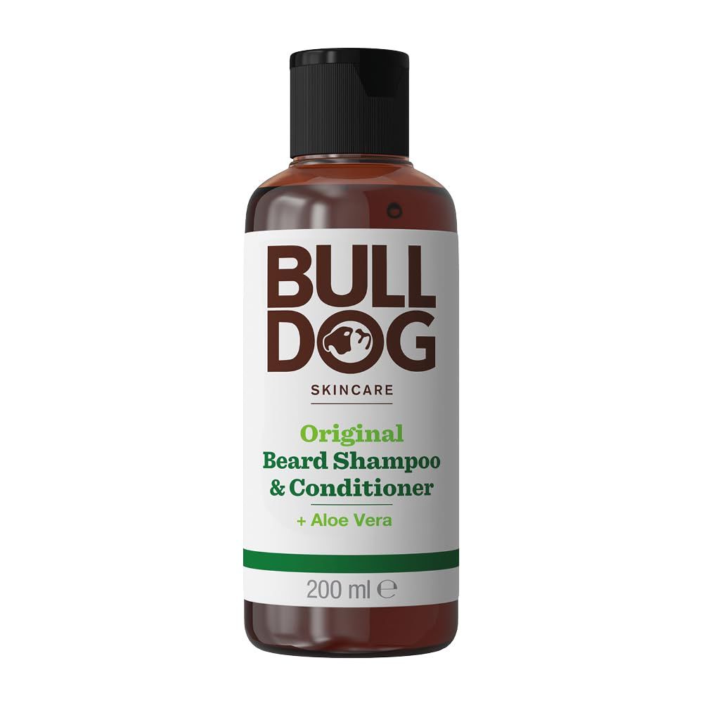 Bulldog Skincare Original Beard Shampoo &amp; Conditioner 200ml - Beard Cleansing &amp; Conditioning - For All Beard Types