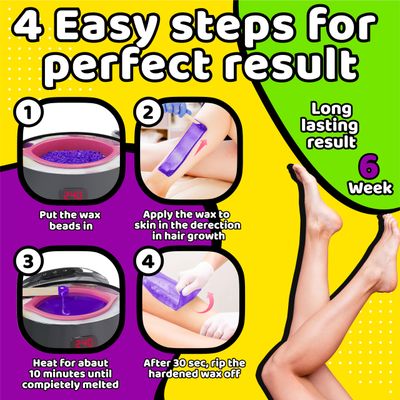 3 oz Blue Hard Wax Beads for Hair Removal, Waxing Beans for Coarse Hair, Sensitive Skin, Brazilian Bikini, Face, Eyebrows, Underarms, Arms, Chest, Back, Legs (3 oz)