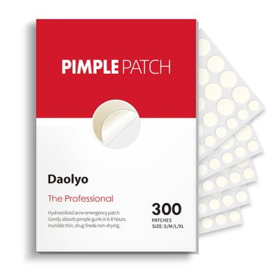 Daolyo Pimple Patches for Face, 4 Size 300 Counts Acne Patches, Hydrocolloid Patches for Covering Zits and Blemishes, Spot Stickers with Salicylic Acid, Tea Tree Oil &amp; Calendula Oil