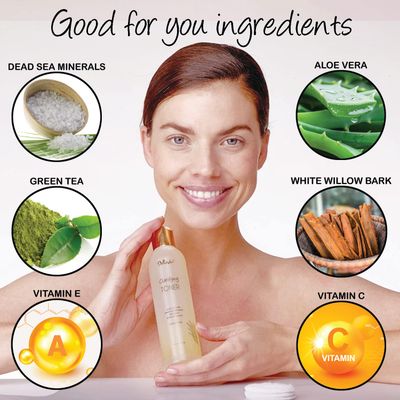 Deluvia Clarifying Toner for Face, Hydrating Face Toner for Sensitive, Dry, Aging Skin. Facial Toner & Pore Cleanser for Face, Alcohol Free Toner, Face Toner for Women & Men. Skincare Hydrating Toner.
