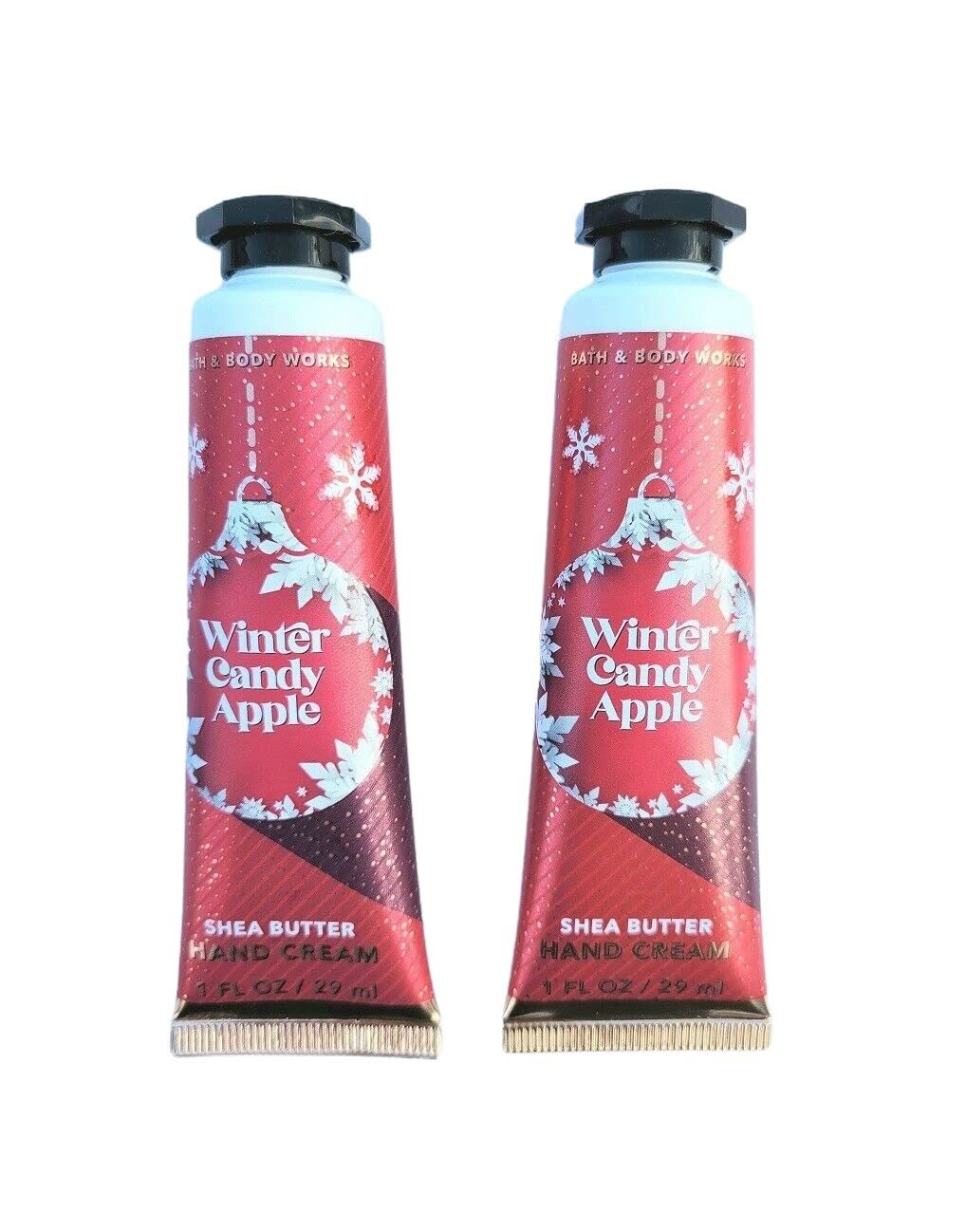 Bath &amp; Body Works Shea Butter Hand Cream Travel Size1.0 Fluid Ounce, 2-Pack (Winter Candy Apple)