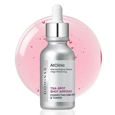 DOMINAS AtClinic Tranexamic Acid Pink Serum (1fl oz) - Improve Skin Tone and Hyperpigmentation, Ampoule for All Skin Types. Korean Skin Care. Niacinamide
