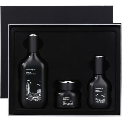 [PKY] Pyunkang Yul Black Tea Line Gift Box Set, Deep Nurishment for Anti-aging, Rich Moisture Toner, Revitalizing Serum &amp; Condensed Nourishing Cream, Zero-Irritation, Korean Skincare (3-item set)