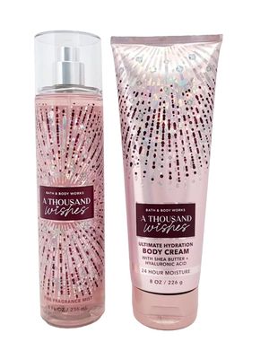 Bath &amp; Body Works - Signature Collection - A Thousand Wishes- Gift Set- Fine Fragrance Mist &amp; Ultra Shea Body Cream by Bath &amp; Body Works
