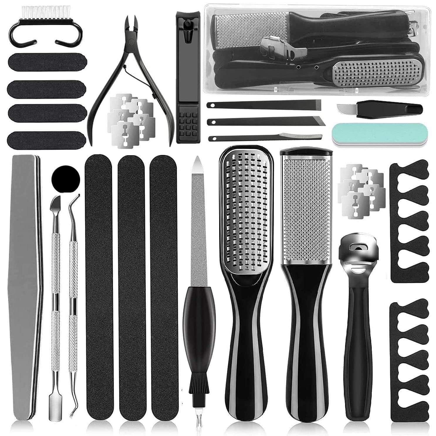 36 in 1 Pedicure Kit, Professional Pedicure Tools Foot Rasp Foot Dead Skin Remover for Home &amp; Salon Care