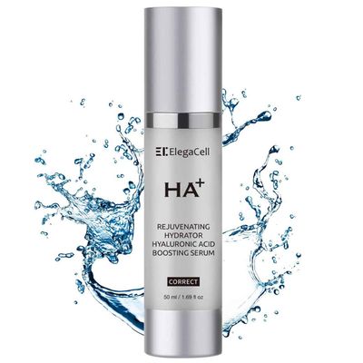 ElegaCell HA+ Rejuvenating Hydrator Skin Hyaluronic Acid Boosting Serum for Face, 1.69 oz Pump,Smooth Fine Lines and Wrinkles, Promotes 24-Hour Moisturization