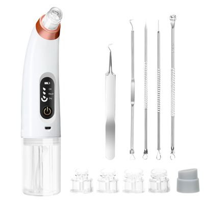 Danvisit Blackhead Remover Vacuum: Hydro Facial Pore Cleaner with 3 Suction Powers 6 Probes USB Rechargeable Pore Vacuum Blackhead Extractor Tools