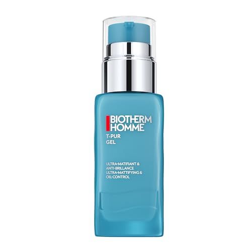 Biotherm Homme T-Pur Gel, a Moisturizing Gel for Men with Normal to Oily Skin, with French Sea Salts &amp; Biotech Plankton, Hydrates and Purifies, Anti-Oil &amp; Shine, 1.7 Fl. Oz.