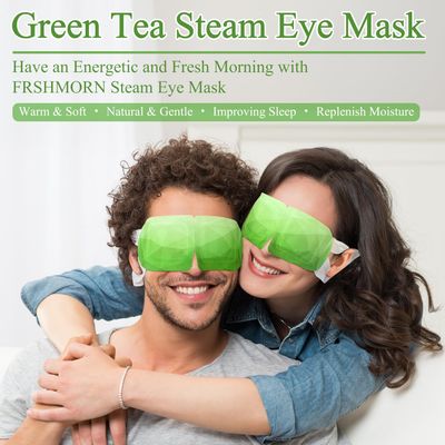 FRSHMORN 16 Packs Steam Eye Mask, Heated Eye Mask for Sleeping, Warm Compress for Eyes, Self Heating Disposal Eye Mask Comfortable Sleep Mask for Home, Office, Spa, Travel Essentials (Green Tea)