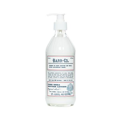 BARR-CO. Original Scent Shea Butter Lotion, Tranquil and Comforting Milky Scent with Oat, Vanilla &amp; Vetiver, Shea Moisturizing Lotion for Sensitive Skin, 16 fl oz