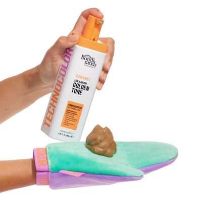 Bondi Sands Technocolor Caramel 1 Hour Express Self Tanning Foam|Best for Deep Skin Tones Looking to Achieve a Warm, Golden Toned Glow|6.76 fl. oz.