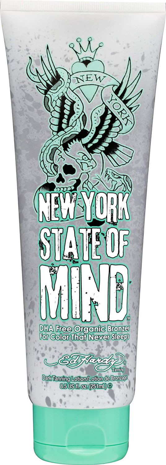 Ed Hardy Tanning New York State of Mind - DHA Free Organic Color Extending Bronzer Lotion 8.5 oz.