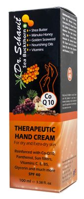 DR. SCHAVIT Sea Buckthorn Therapeutic Hand cream for Dry &amp; Extra-dry Skin. Hydrate, Protect and Repair. Free of SLS, ALS, Parabens and Colorants - Intensive Care Hand Cream
