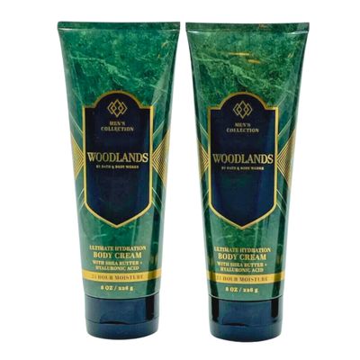 Bath &amp; Body Works Body Cream, 8oz Each, Set of 2 - Aloe, Vitamin E, Shea (Woodlands)