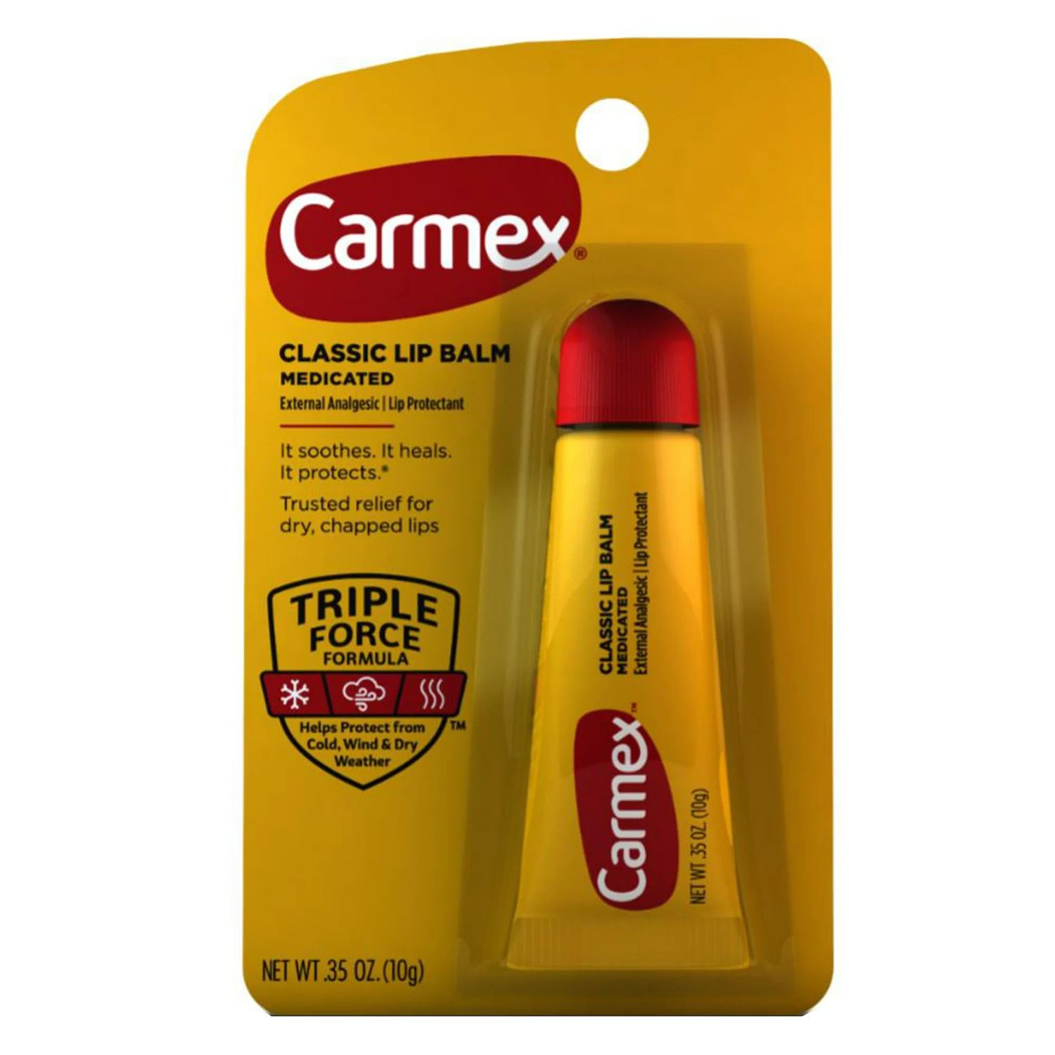 Carmex Classic Lip Balm Medicated 0.35 oz (Pack of 9)