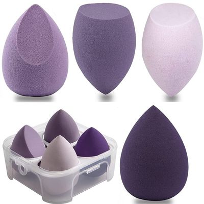4 Pcs Makeup Sponges,Latex Free Makeup Blender Sponge Dry &amp; Wet Dual Use Works Well for Makeup Foundation, Blending, Touch Ups