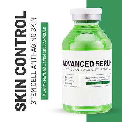 BRUN SC - Control Stem Cell Serum Ampoule - Micro Needling Korean Serum Booster for Face and Body to Use with and without Derma Pen Microneedling Skin Care Serum 1.18 fl.oz