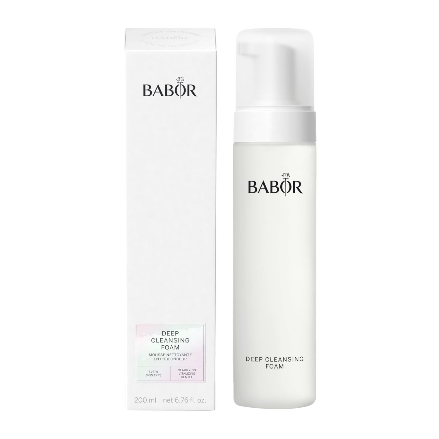 BABOR Deep Cleansing Foam, Gentle Facial Wash Removes Impurities While Balancing Moisture, Hydrating Cleanser Infused with Glycerin, Leaves Skin Soft &amp; Radiant, 6.7 oz