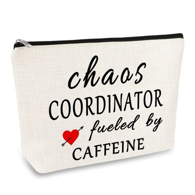 Chaos Coordinator Gifts for Women Makeup Bag Cosmetic Bag Appreciation Gifts for Mom Grandma Christmas Birthday Gift for Her Boss Mom Sister Teacher Coworkers Wife Makeup Pouch Case Toiletry Bag