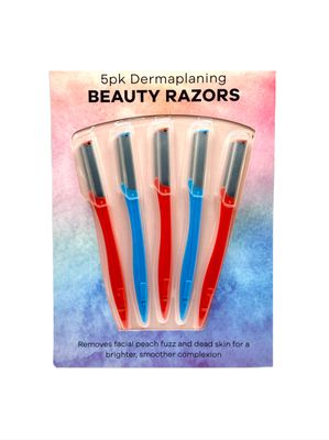 Generic 5-Pack Dermaplaning Beauty Razors for Women - Gentle Facial Hair Removal and Exfoliation, Achieves Smooth and Radiant Skin