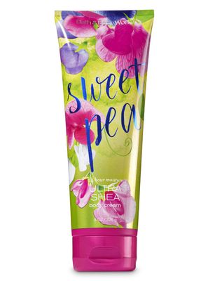 Bath &amp; Body Works SWEET PEA Ultra Shea Body Cream 8fl Oz I 226gm Each - ( Bundle of 2 Creams ) 24 hour Moisture