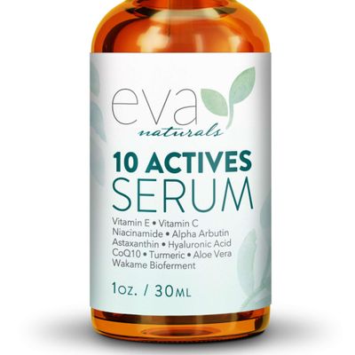 10 Actives Facial Serum (1oz) - Radiance &amp; Tone Enhancing Complex - With Niacinamide, Vitamin C, and Hyaluronic Acid - Hydrating and Brightening Serum for All Skin Types