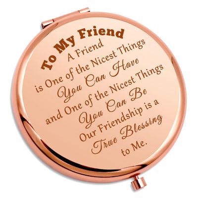 Friendship Encouragement Gifts Compact Makeup Mirror Best Friend Soul Sister Gifts Friend Birthday Gift Compact Mirror Graduation Thanksgiving Gifts for Bff Gifts Bestie Gifts Folding Makeup Mirror
