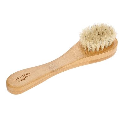 Facial Cleansing Brush, Wooden Handle Face Cleaning Brush Manual Skin Care Exfoliation Brush