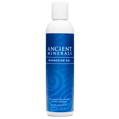 Ancient Minerals Magnesium Gel - 8oz Bottle - Pure Genuine Zechstein Magnesium Chloride - Best for Massage, Topical Skin Application