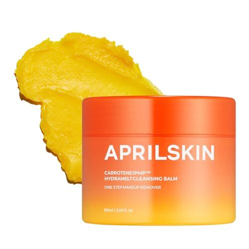 APRILSKIN Carrotene IPMP Hydromelt Cleansing Balm, 3.04 fl.oz, Noncomedogenic, Grapefruit Peel Oil, O-Cymen-5-Ol helps reduce blackheads &amp; breakouts, for sensitive &amp; oily skin, Korean Skincare