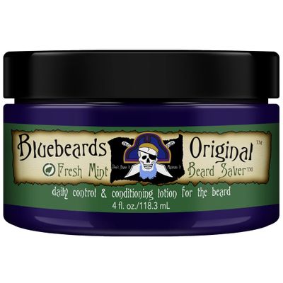 Bluebeards Original Fresh Mint Beard Saver, 4 oz. - Leave In Beard Conditioner for Men with Aloe &amp; Peppermint Oil - Beard Softener that Deeply Conditions &amp; Moisturizes Your Beard &amp; Skin - Made in USA