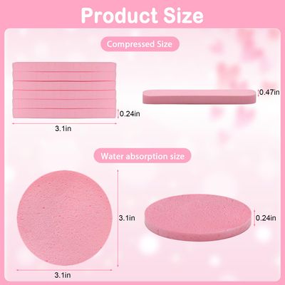 120 Pcs Facial Sponge Compressed, Luxiv Face Cleansing Sponge Estheticians Compressed Makeup Facial Sponge Round Wash Face Sponges for Women Compress Exfoliating Removal Sponge