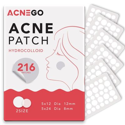 216 Counts Pimple Patches for Face, Hydrocolloid Acne Patches Zit Patches for Face Acne Spot Treatment Patch Cystic Acne Treatment Stickers Blemish Hydrocolloid Patches for all Skin Type
