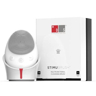 DS Laboratories StimuBrush Facial Cleansing Brush - Exfoliating Brush for Face, Electric Facial Scrubbing Brush for All Skin Types, Face Brush for Cleansing and Exfoliating Skin