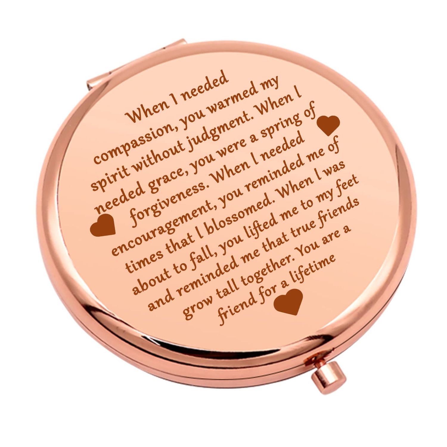 Friend Gift for Women Friendship Gifts Compact Makeup Mirror for BFF Sister Bestie Birthday Gift for Friends for Girls Folding Makeup Mirror Christmas Graduation Gifts