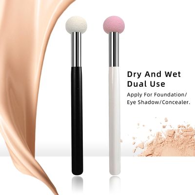 Foundation Sponge Powder Brush, Eyebrow Sponge Concealer Brush Applicator Make up Brush for Face, pack of 4. (Black+White)