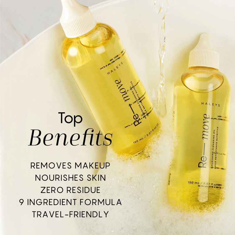 HALEYS Cleansing Oil, VEGAN KOREAN Formula, Removes Waterproof Makeup, Sunscreen, Impurities, Unclog pores, Gentle &amp; Nourishing Makeup Removal with Olive Oil &amp; Vitamin E - All Skin Types (Sensitive)