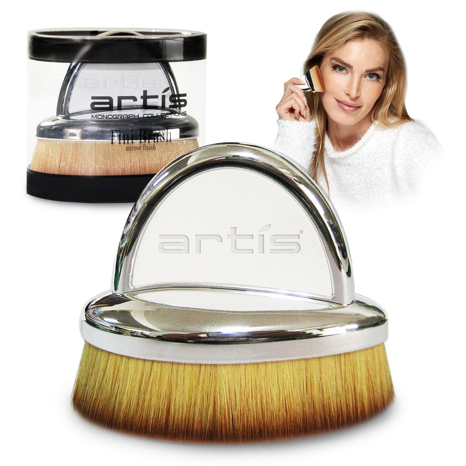 Artis Fini Brush - Makeup Brush for Face and Body, Foundation Brush for Liquid Makeup, Kabuki Brush, Body Makeup Brush, Makeup Brushes for Liquid Foundation