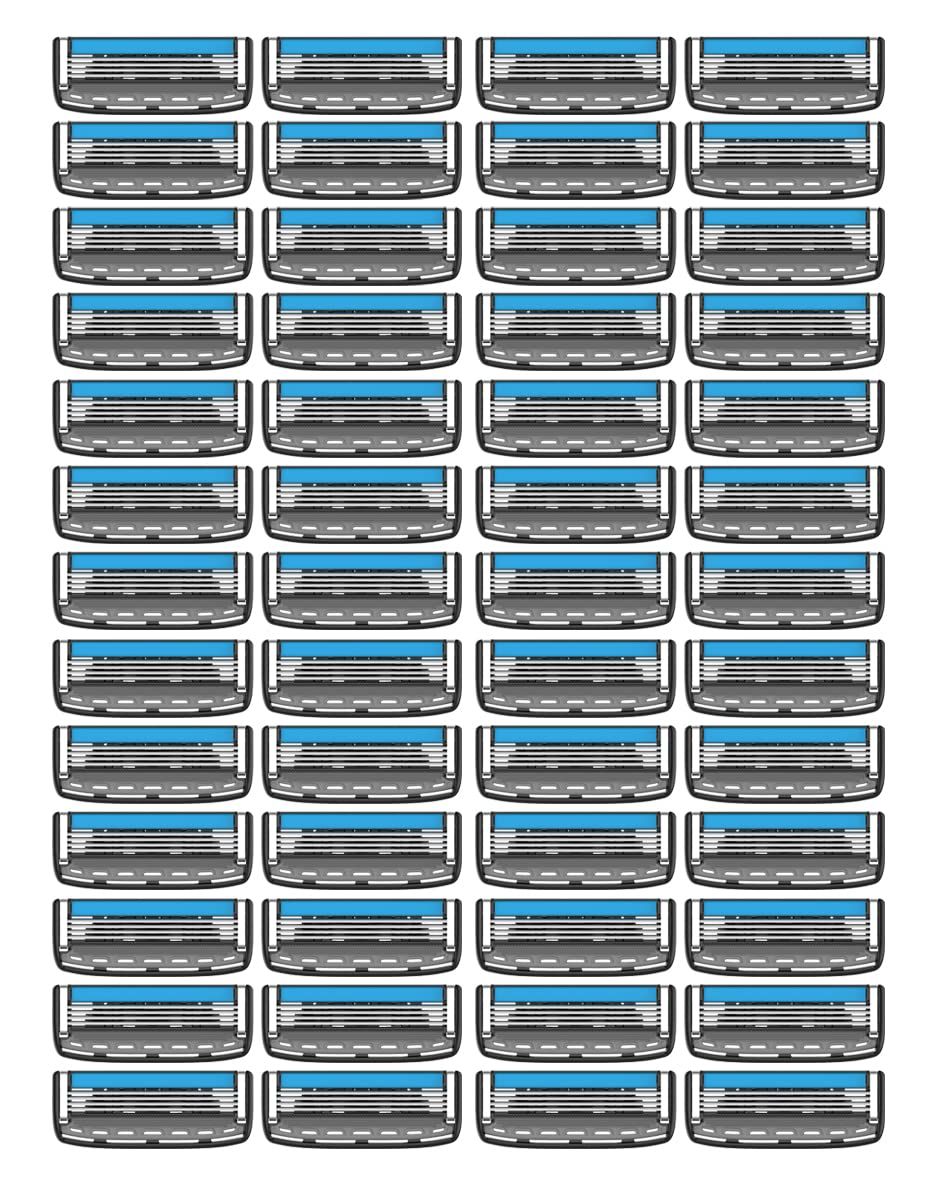 Dorco Pace 4 Pro - Four Blade Razor Shaving System - 52 Cartridge Refills (No Handle)