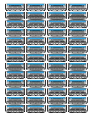 Dorco Pace 4 Pro - Four Blade Razor Shaving System - 52 Cartridge Refills (No Handle)