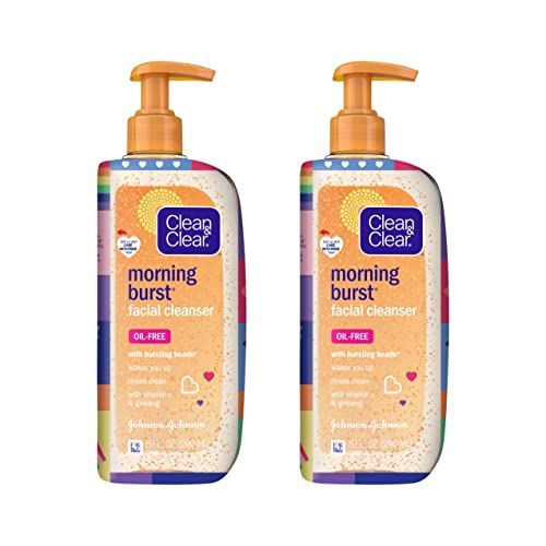 Clean &amp; Clear Morning Burst Oil-Free Facial Cleanser, Brightening Vitamin C &amp; Ginseng, Daily Face Wash, Hypoallergenic, Special Care with Pride Packaging, Value Two Pack, 8 Fl. Oz