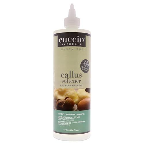 Cuccio Naturale Professional Strength Callus Softener Treatment - Aids In Fast And Easy Removal Of Hard Skin - Smoothens And Hydrates To Reveal Healthy Skin - Artisan Shea And Vetiver - 16 Oz