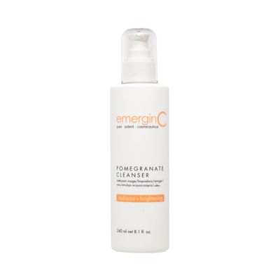 emerginC Pomegranate Gel Cleanser - Hydrating Face Wash with Fruit Extracts + Green Tea - Contains Vitamins A, C + E (8.1 oz, 240 ml)